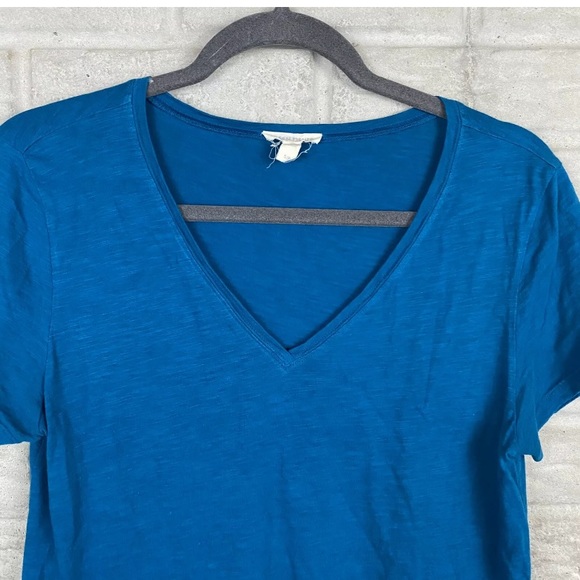 Eileen Fisher Organic Cotton V Neck Tee High Low - Picture 3 of 8